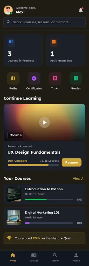 Vidyanta app screen