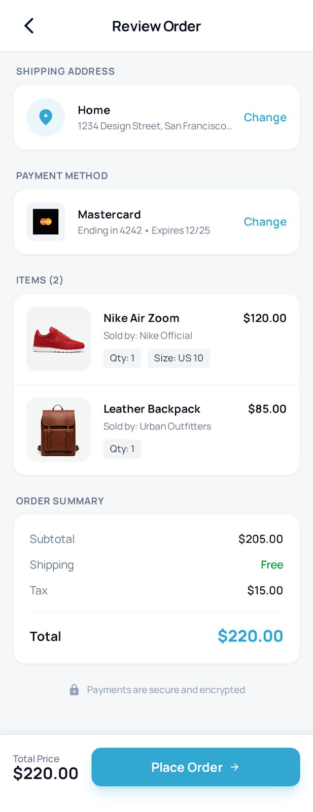 Kozuki E-Commerce Shopping Platform - Mobile app screenshot 4 - iOS, Android React app