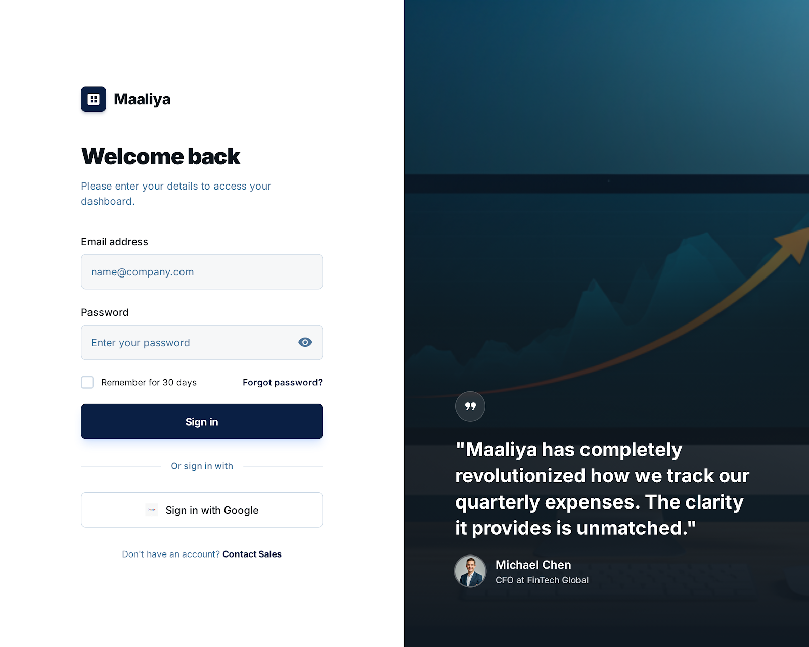 Maaliya Finance & Accounting Management Software - Web platform screenshot 4 - React, TypeScript development