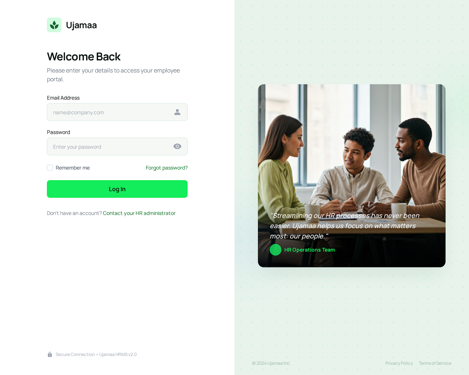 Ujamaa HR & Employee Management System - Web platform screenshot 4 - React, TypeScript development